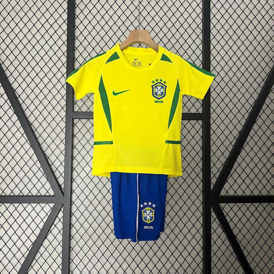 BRASIL HJEMME TRØJE 2002 FOR BØRN