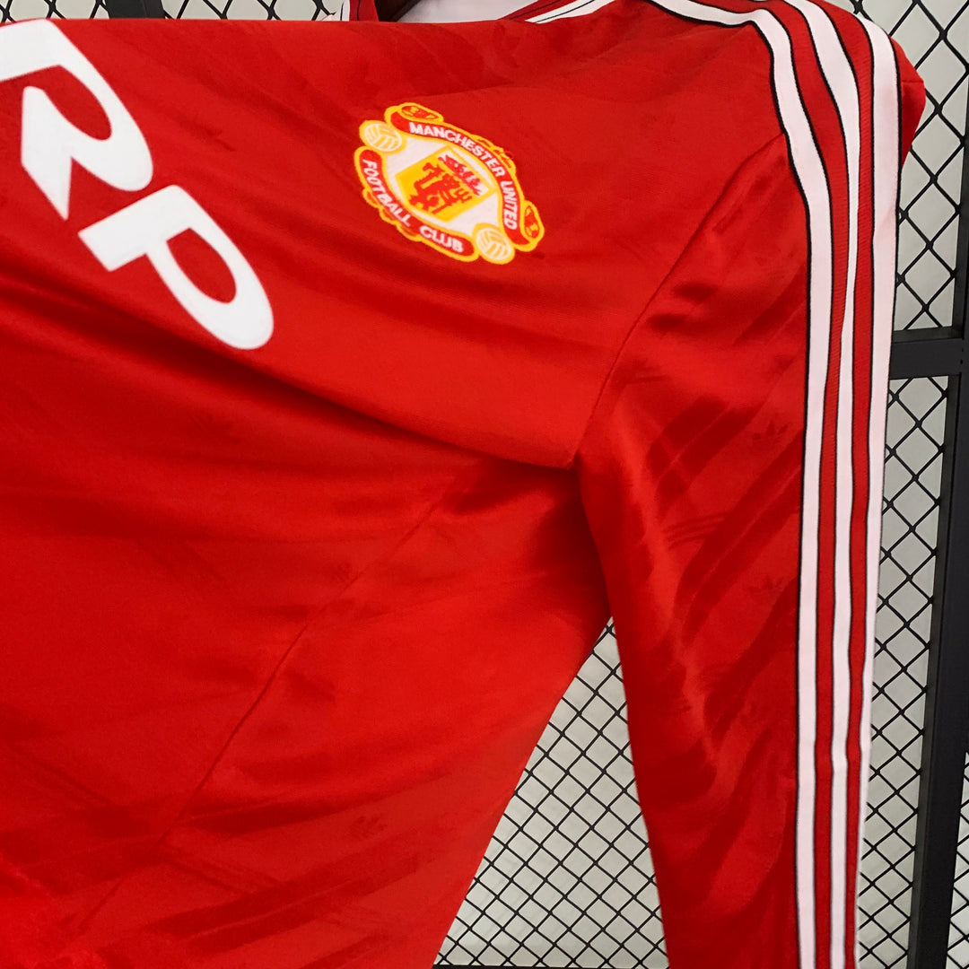 MANCHESTER UNITED 1982-1984 HJEMME TRØJE LANGÆRMET
