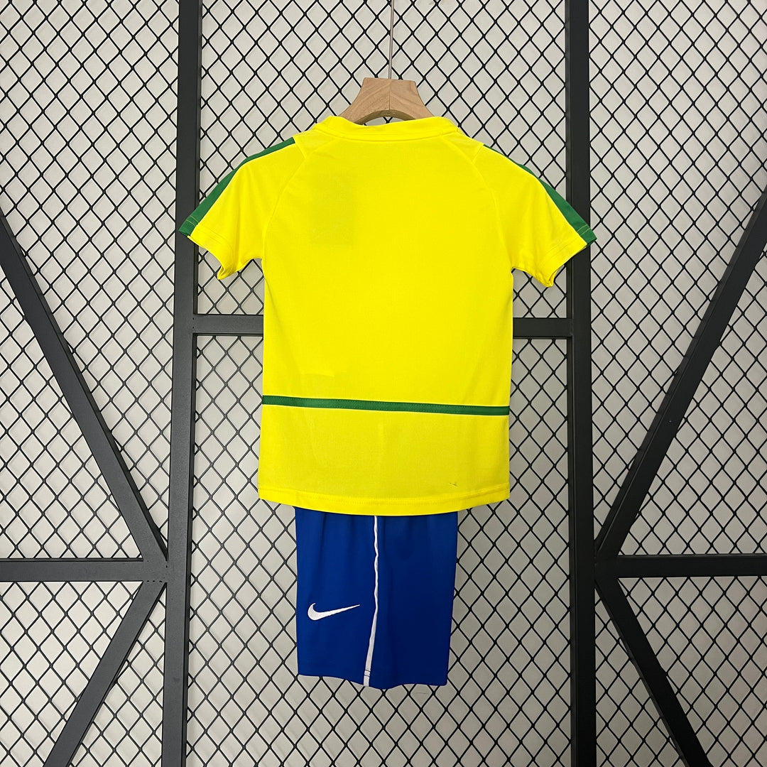 BRASIL HJEMME TRØJE 2002 FOR BØRN