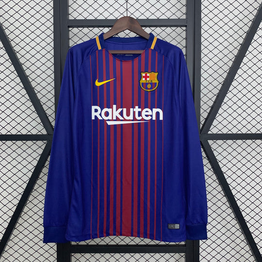 BARCELONA 2017 - 2018 HJEMME TRØJE LANG ÆRMET