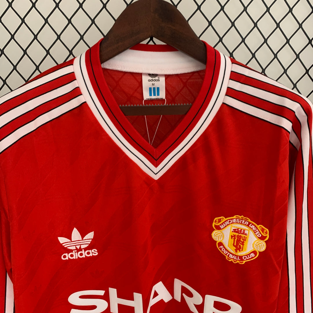 MANCHESTER UNITED 1982-1984 HJEMME TRØJE LANGÆRMET