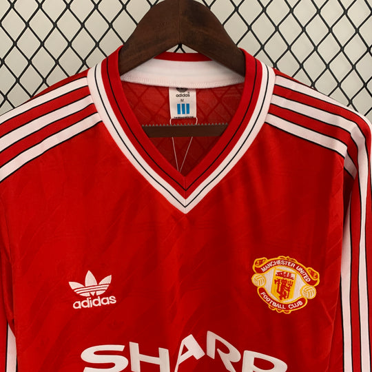 MANCHESTER UNITED 1982-1984 HJEMME TRØJE LANGÆRMET
