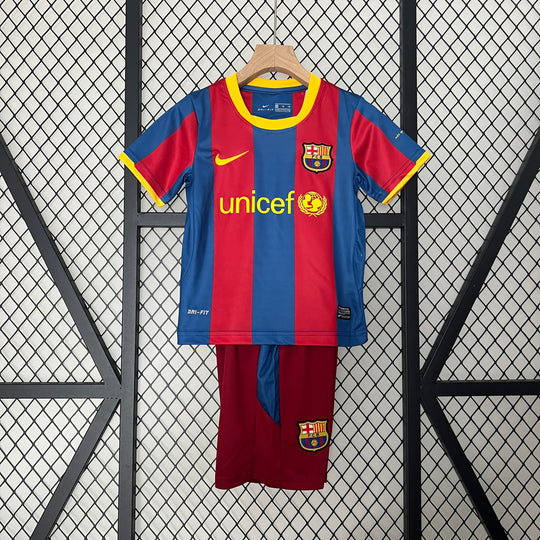 BARCELONA 2010 - 2011 HJEMME TRØJE FOR BØRN
