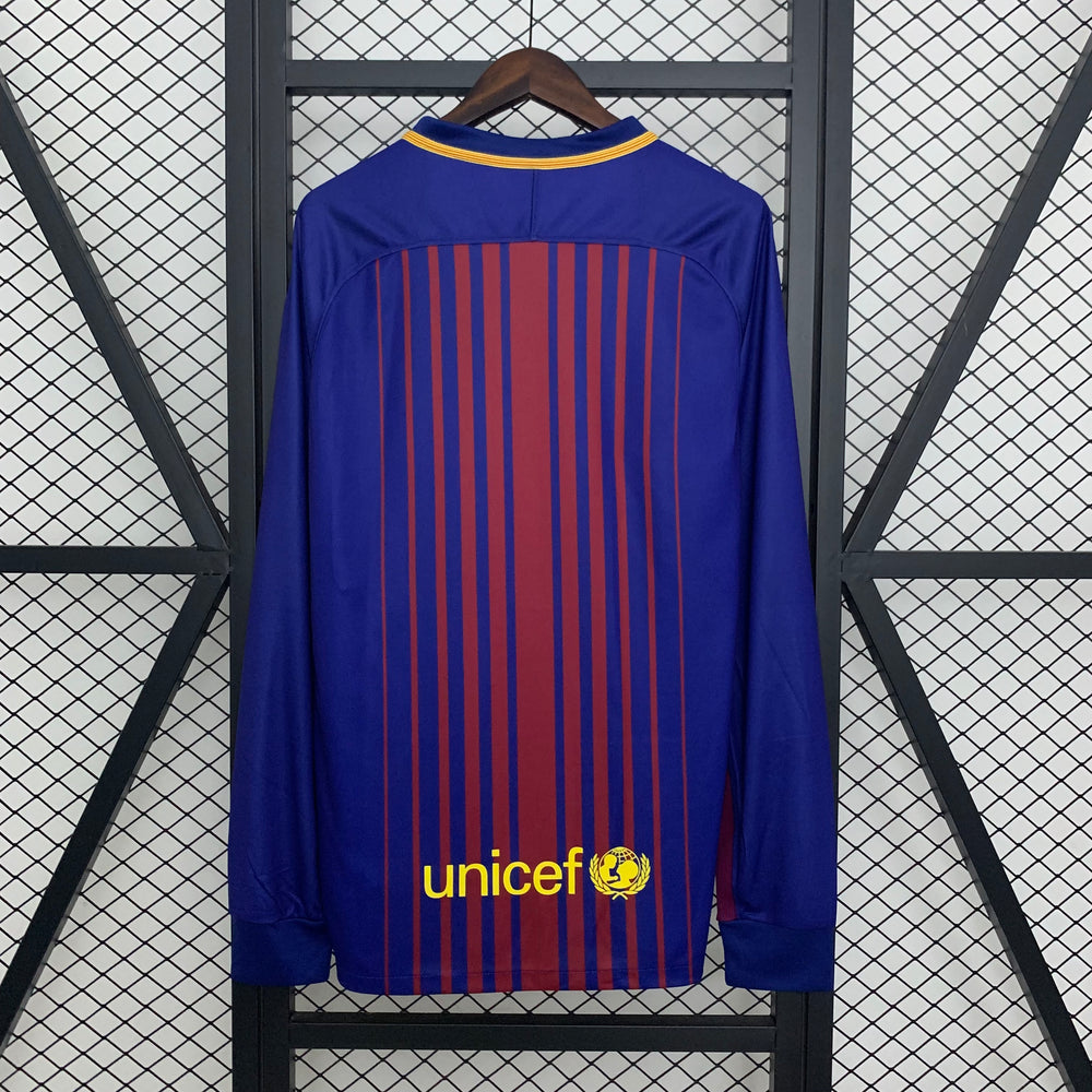 BARCELONA 2017 - 2018 HJEMME TRØJE LANG ÆRMET