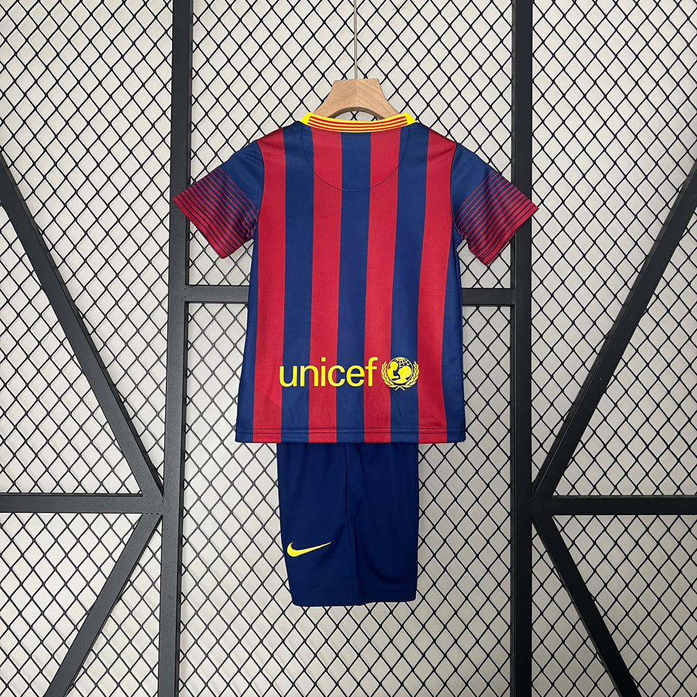 BARCELONA 2013 - 2014 HJEMME TRØJE FOR BØRN
