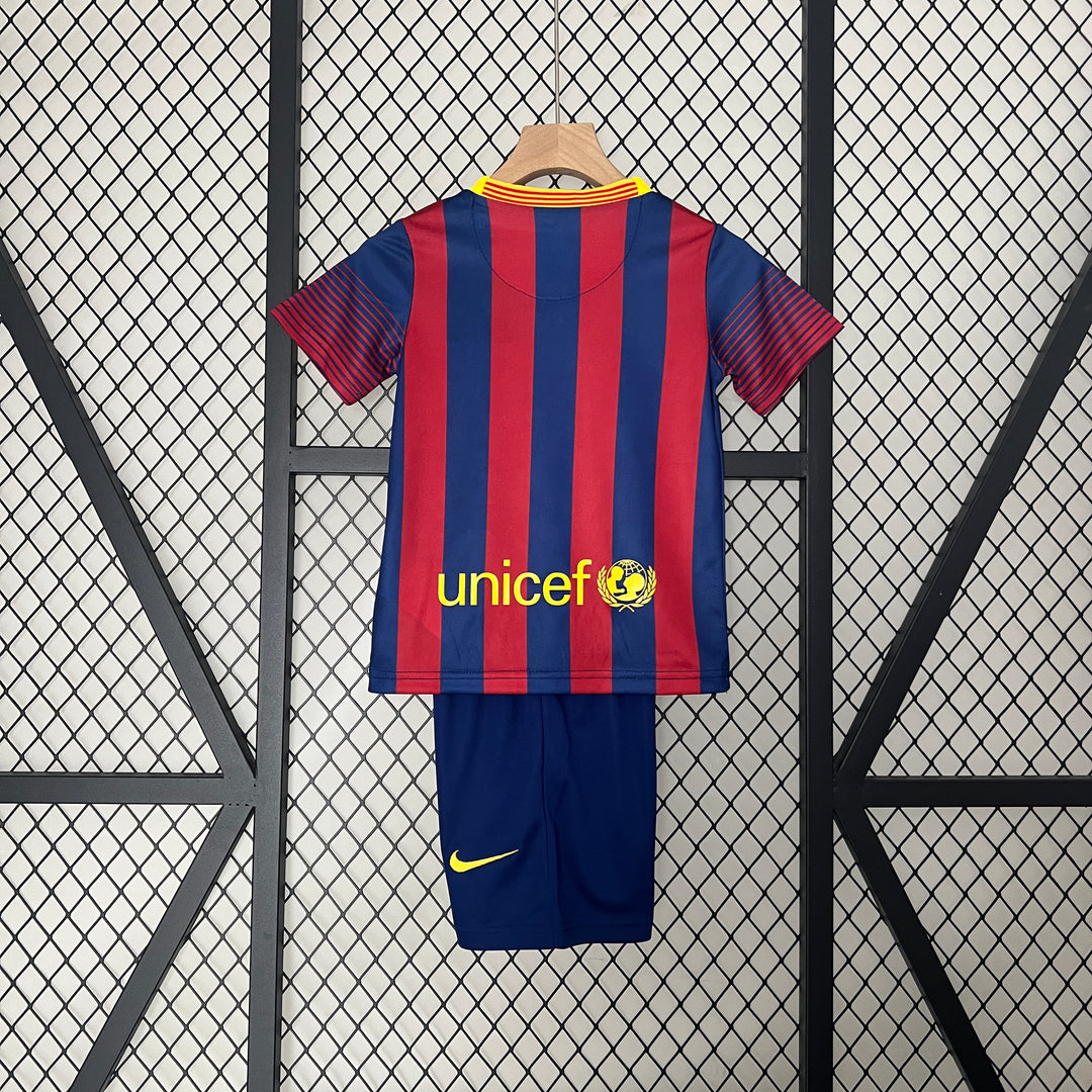 BARCELONA 2013 - 2014 HJEMME TRØJE FOR BØRN