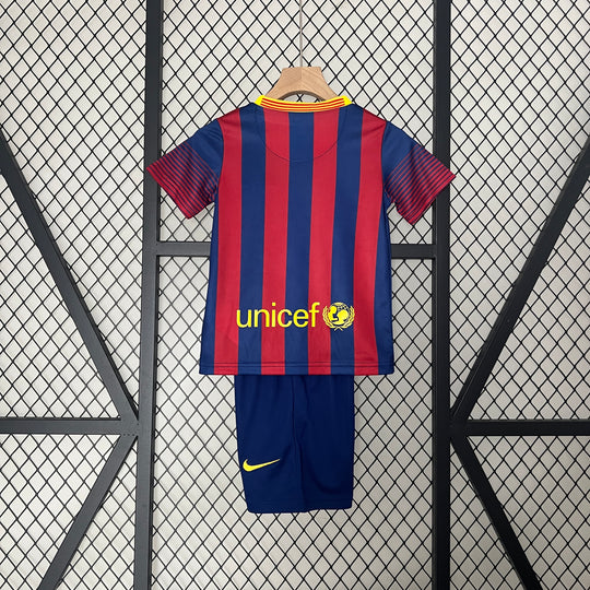 BARCELONA 2013 - 2014 HJEMME TRØJE FOR BØRN