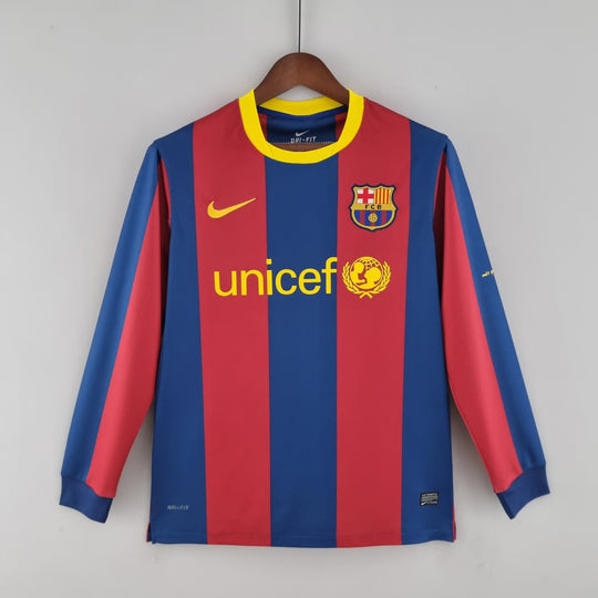 BARCELONA 2010 - 2011 HJEMME TRØJE LANG ÆRMET
