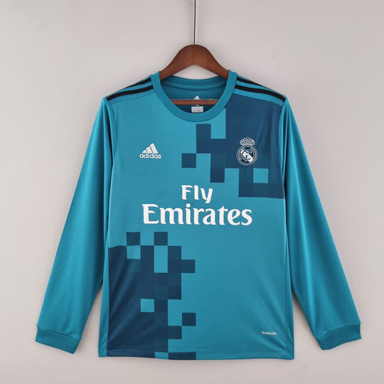 REAL MADRID 2017 - 2018 TREDJE TRØJE LANGE ÆRMER