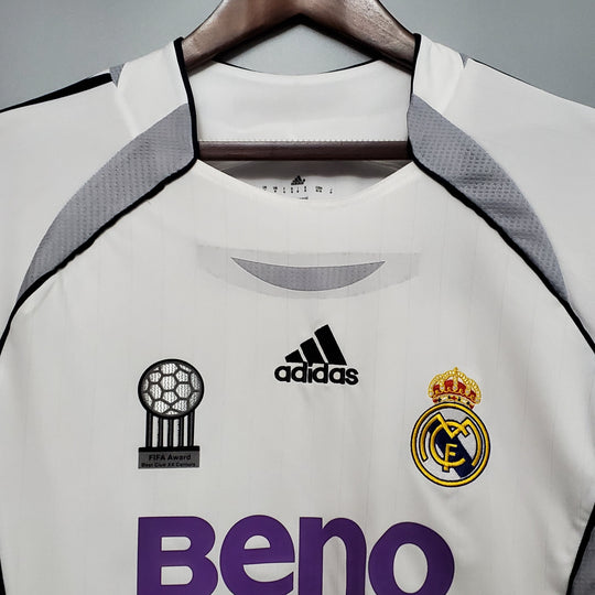 REAL MADRID 2006 - 2007 HJEMME TRØJE LANGE ÆRMER