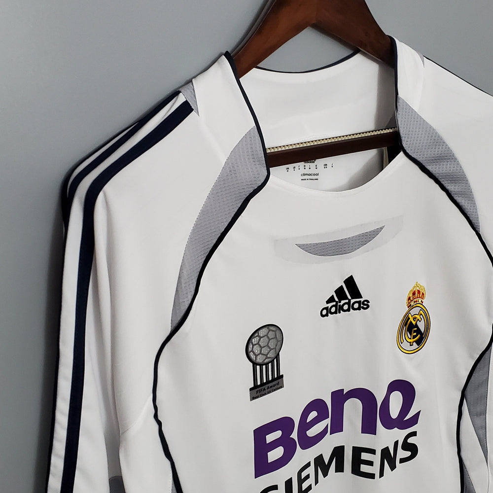 REAL MADRID 2006 - 2007 HJEMME TRØJE LANGE ÆRMER