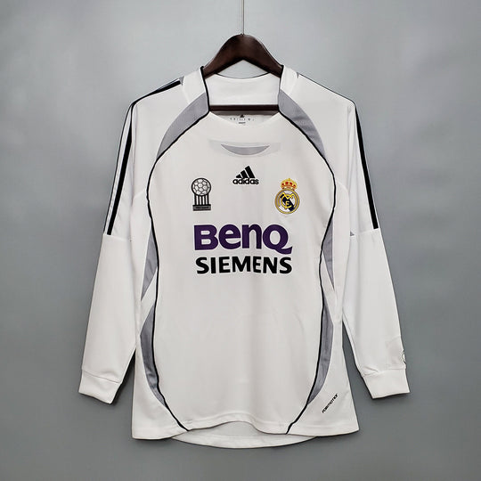 REAL MADRID 2006 - 2007 HJEMME TRØJE LANGE ÆRMER