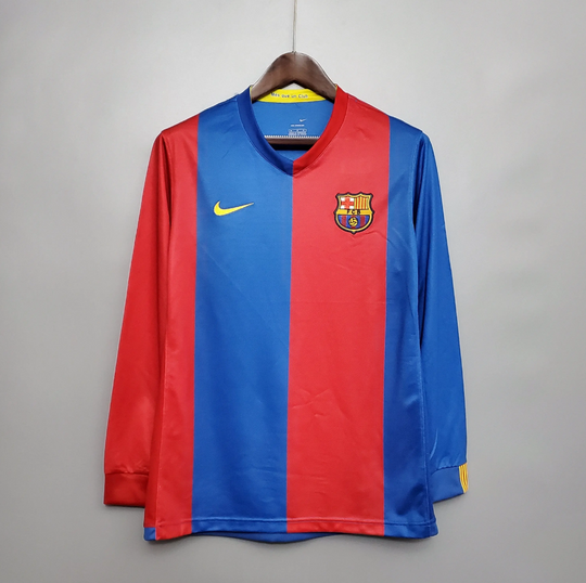 BARCELONA 2006 - 2007 HJEMME TRØJE LANG ÆRMET